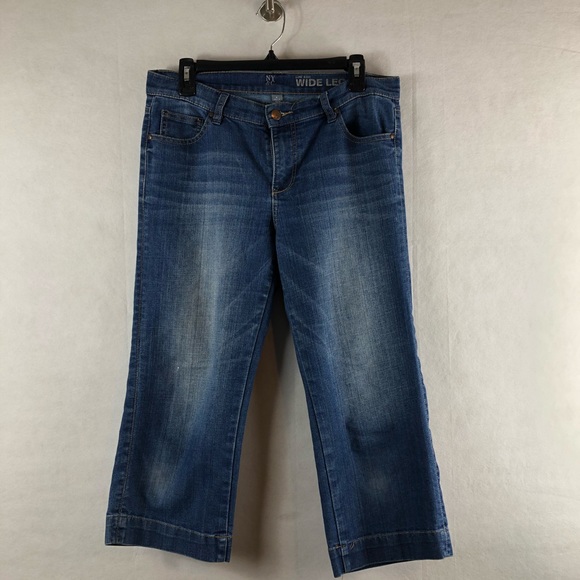 NY&Company low rise wide leg crop jeans size 8 - Picture 6 of 7